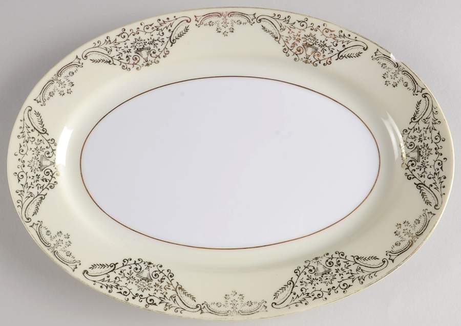 RNS13 11" Oval Serving Platter by Ransom (Japan)-1