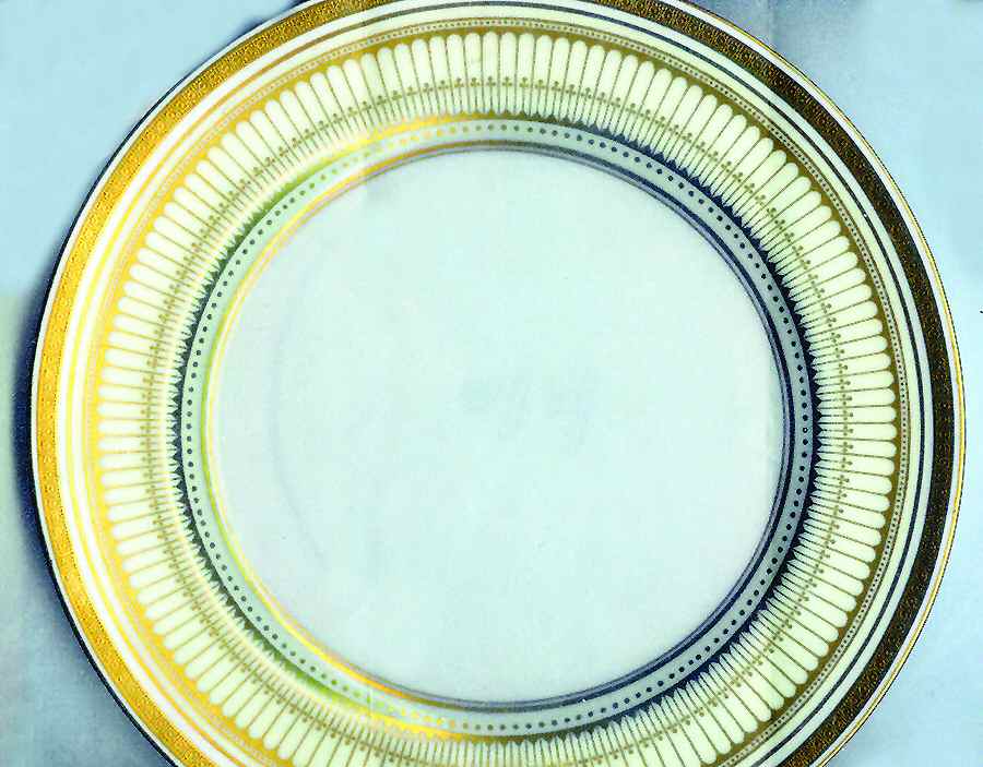 E4952 (WHITE RIM) Luncheon Plate by Royal Doulton-1