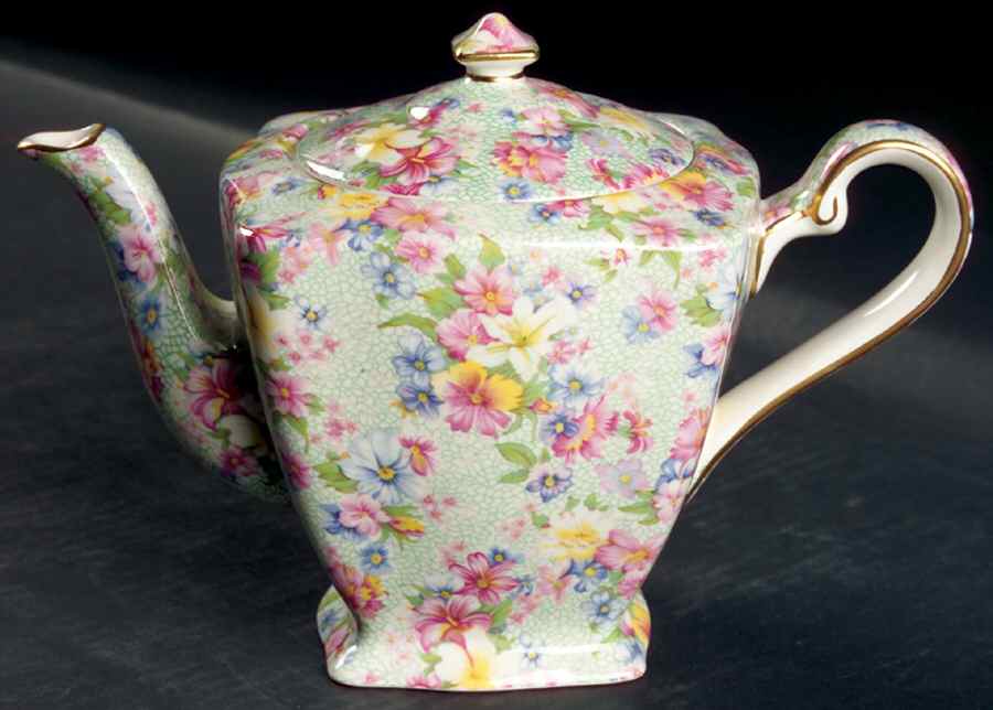 Marion (Earthenware, Circa 1995) Teapot & Lid by Royal Winton-1