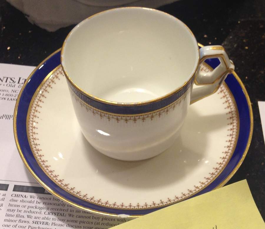 G3898 Flat Cup & Saucer Set by Royal Worcester-1