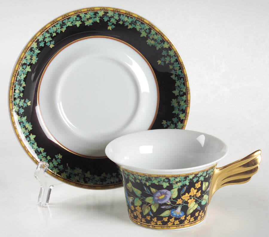 Gold Ivy Flat Cup & Saucer Set by Rosenthal - Continental-1
