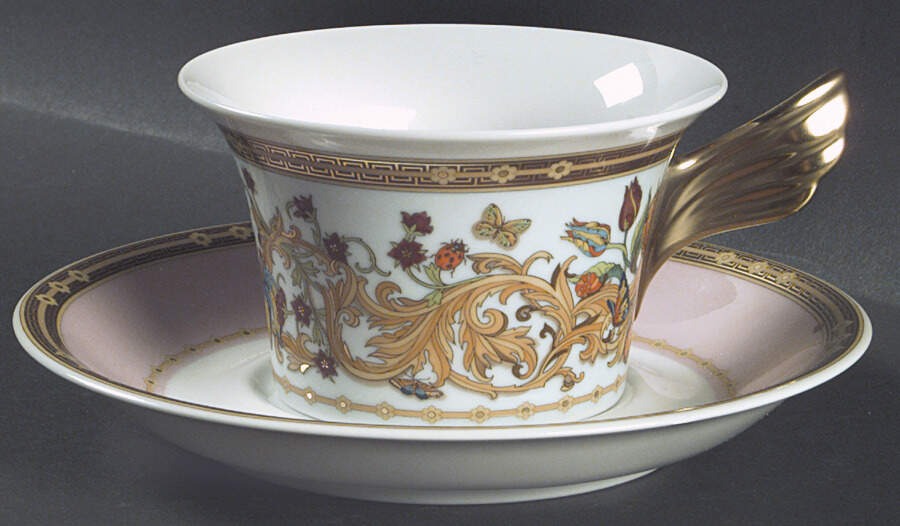 Le Jardin De Versace Flat Cup & Saucer Set by Rosenthal - Continental-1