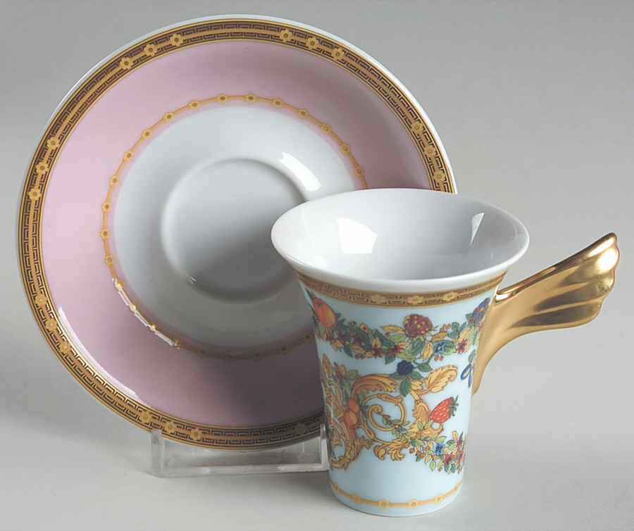 Le Jardin De Versace Flat Demitasse Cup & Saucer Set by Rosenthal - Continental-1