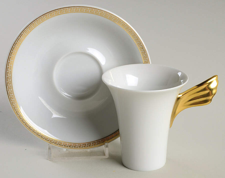 Medaillon Meandre D'Or Flat Demitasse Cup & Saucer Set by Rosenthal - Continental-1