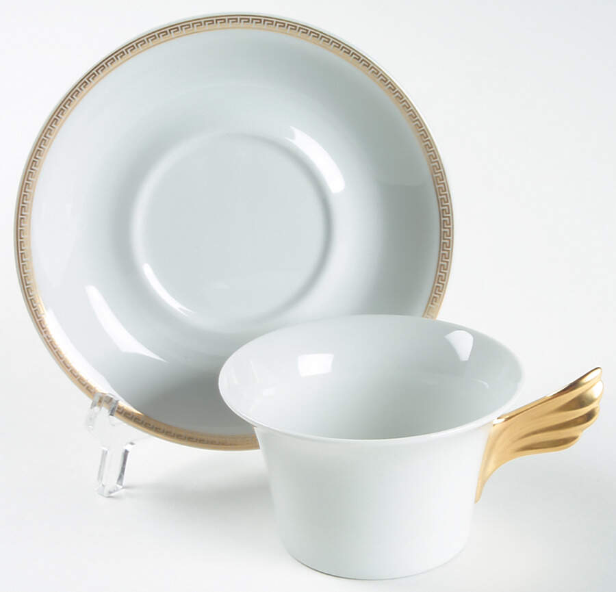 Medaillon Meandre D'Or Flat Cup & Saucer Set by Rosenthal - Continental-1