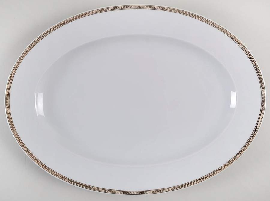 Medaillon Meandre D'Or 13" Oval Serving Platter by Rosenthal - Continental-1