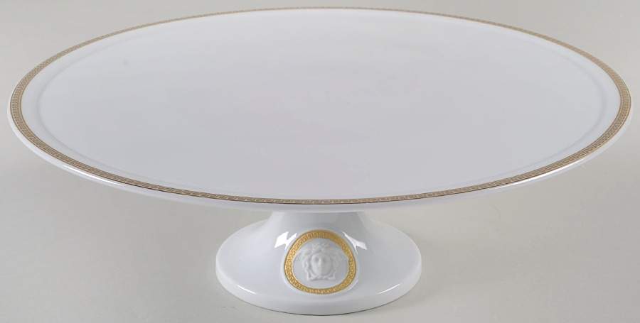 Medaillon Meandre D'Or 12" Diameter Pedestal Cake Stand by Rosenthal - Continental-1