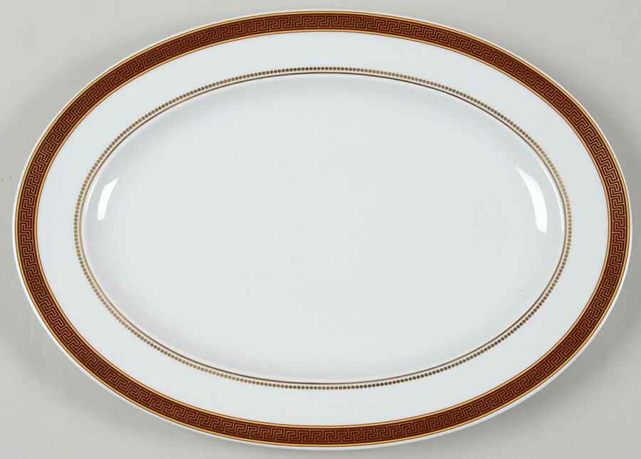 Medaillon Meandre Marron 13" Oval Serving Platter by Rosenthal - Continental-1