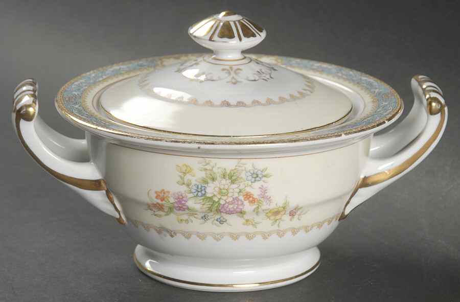 RO3 Sugar Bowl & Lid by Rose (Japan)-1