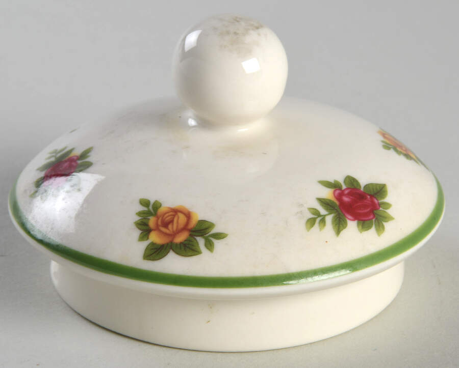 Old Country Roses Cream (Green Trim) Lid for Teapot by Royal Albert-1