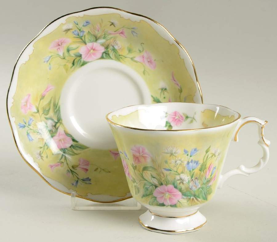 Shakespeares Flowers Footed Cup & Saucer Set by Royal Albert-1