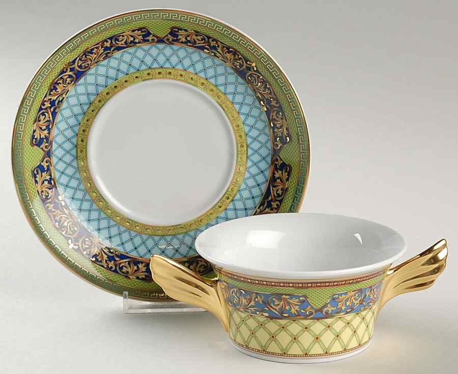 Russian Dream Flat Cream Soup Bowl & Saucer Set by Rosenthal - Continental-1