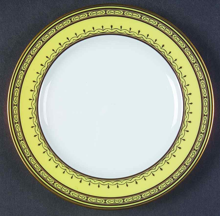 King's Garden Yellow Bread & Butter Plate by Royale (France)-1