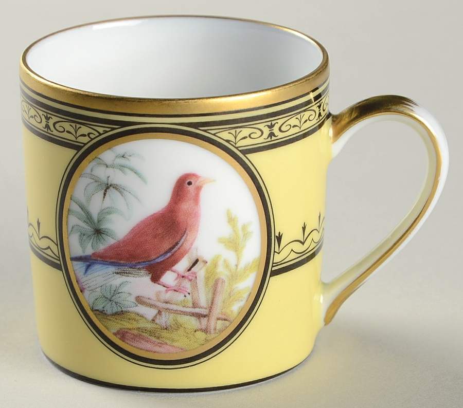 King's Garden Yellow Flat Demitasse Cup by Royale (France)-1