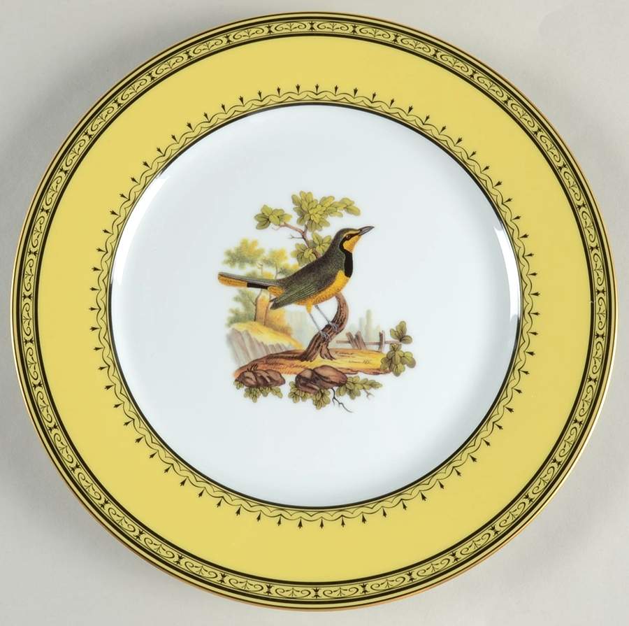 King's Garden Yellow Dinner Plate by Royale (France)-1