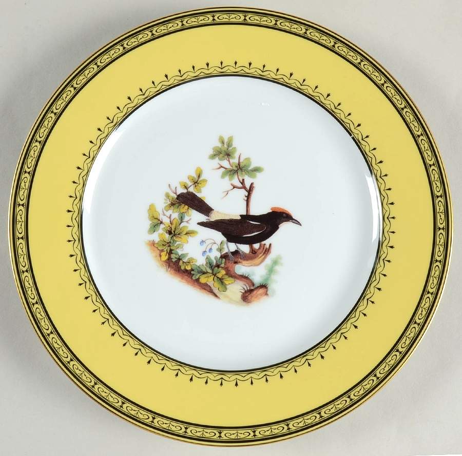 King's Garden Yellow Dinner Plate by Royale (France)-1