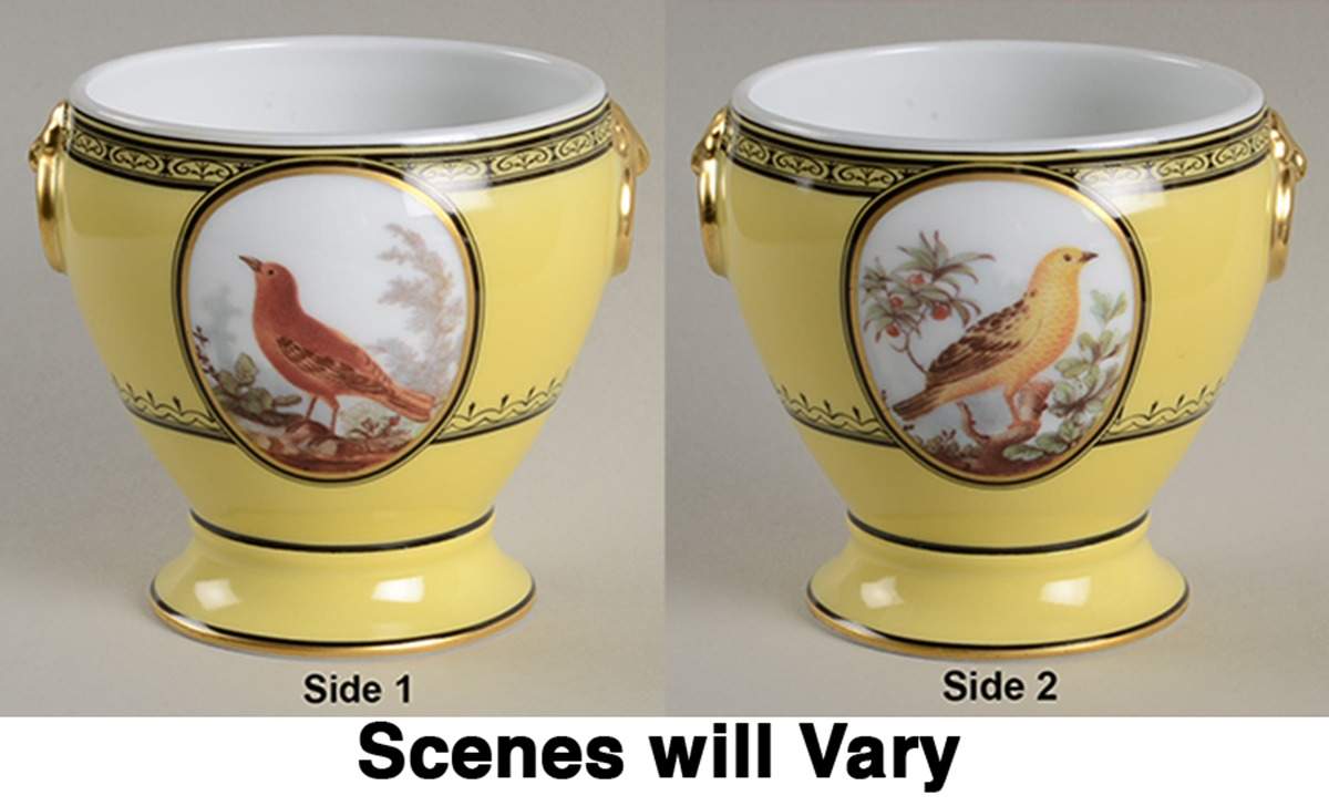 King's Garden Yellow Sugar Bowl No Lid by Royale (France)-1
