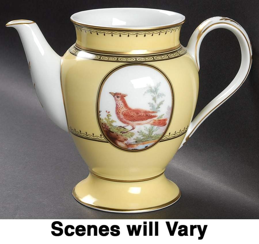 King's Garden Yellow Coffee Pot No Lid by Royale (France)-1