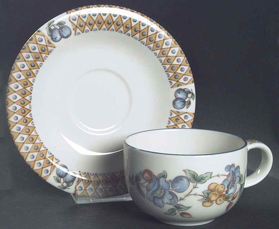 Tanglewood Flat Cup & Saucer Set by Royal Doulton-1