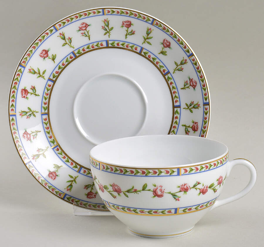 Histoire De Roses Breakfast Cup & Saucer Set by Raynaud-1
