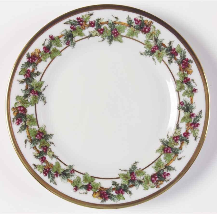 The Holly and The Ivy Bread & Butter Plate by Royal Gallery-1