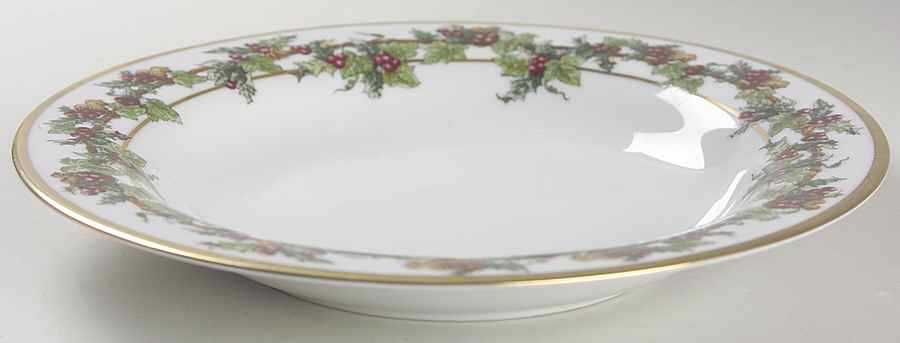 The Holly and The Ivy Large Rim Soup Bowl by Royal Gallery-1