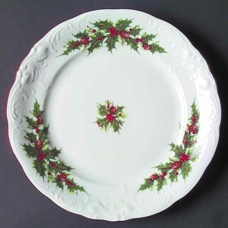 Holiday Holly Bread & Butter Plate by Royal Kent (Poland)-1