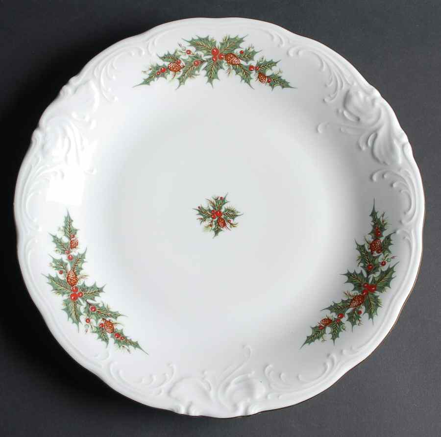 Holiday Holly 12" Chop Plate (Round Platter) by Royal Kent (Poland)-1