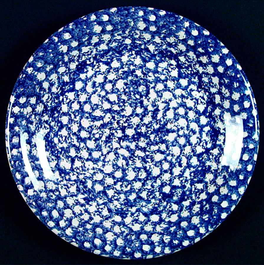 Sponge Blue Dinner Plate by Roma (New York)-1