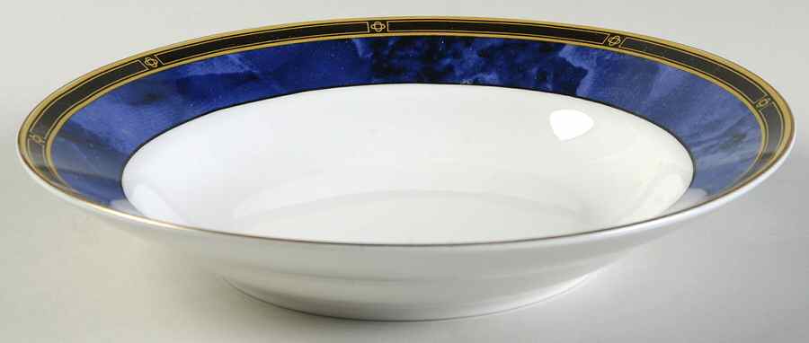 Blue Garland Rim Soup Bowl by Retroneu-1