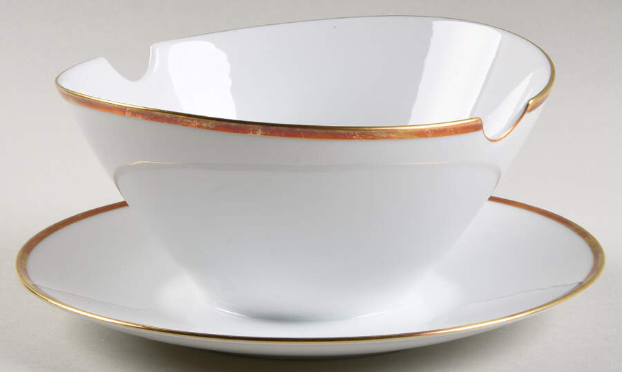 Classic Gold Gravy Boat with Attached Underplate by Rosenthal - Continental-1