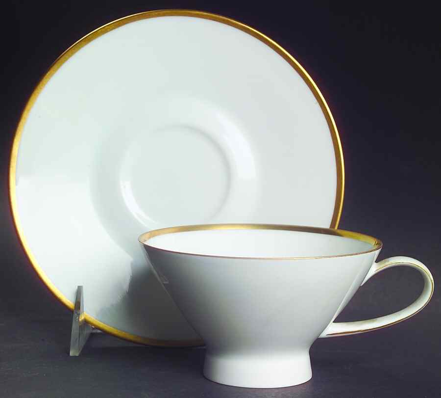 Classic Gold Footed Cup & Saucer Set by Rosenthal - Continental-1