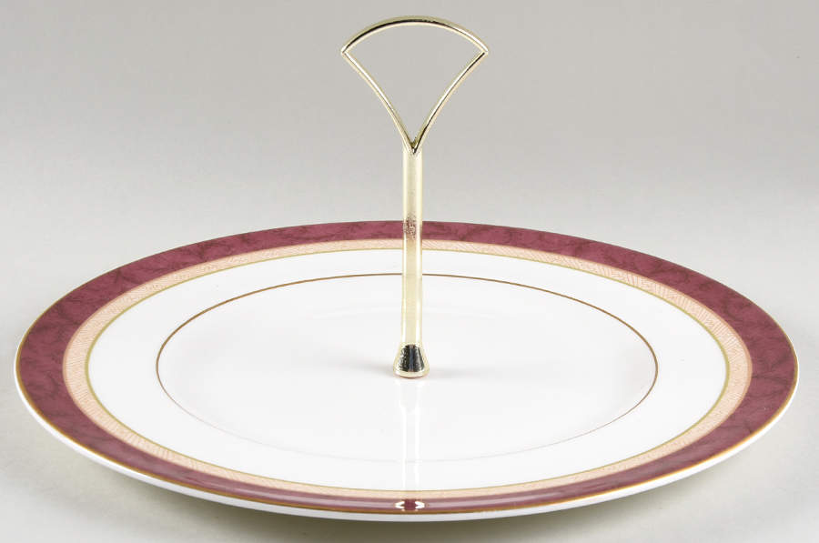 Rosewood Round Serving Plate with Handle (DP) by Royal Doulton-1