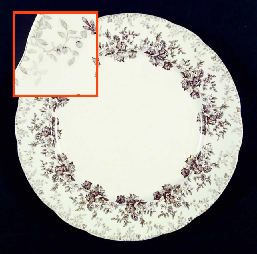 Ladas Brown Luncheon Plate by Ridgway (Ridgways)-1