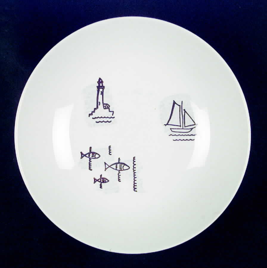 Seafare 9" Round Vegetable Bowl by Royal (USA)-1
