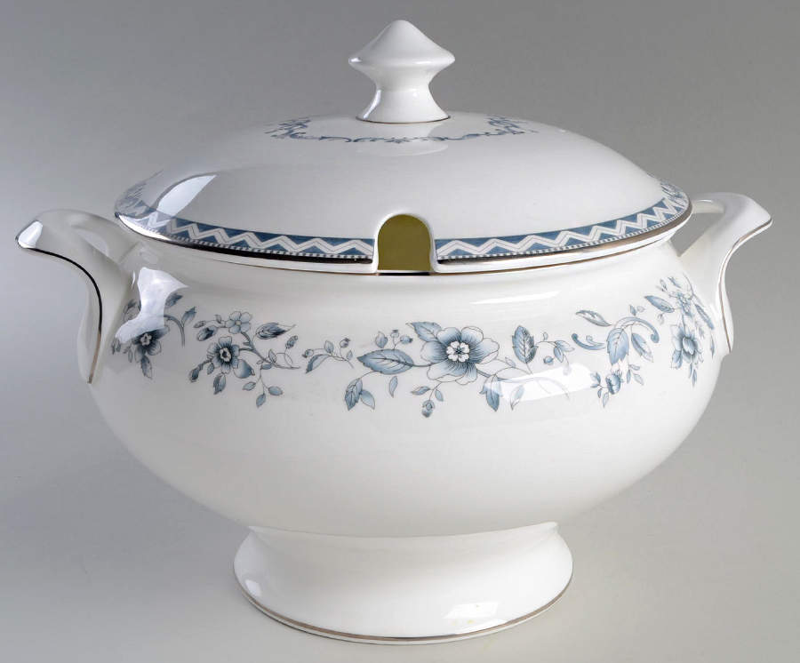 Josephine Platinum Tureen &  Lid by Royal Doulton-1