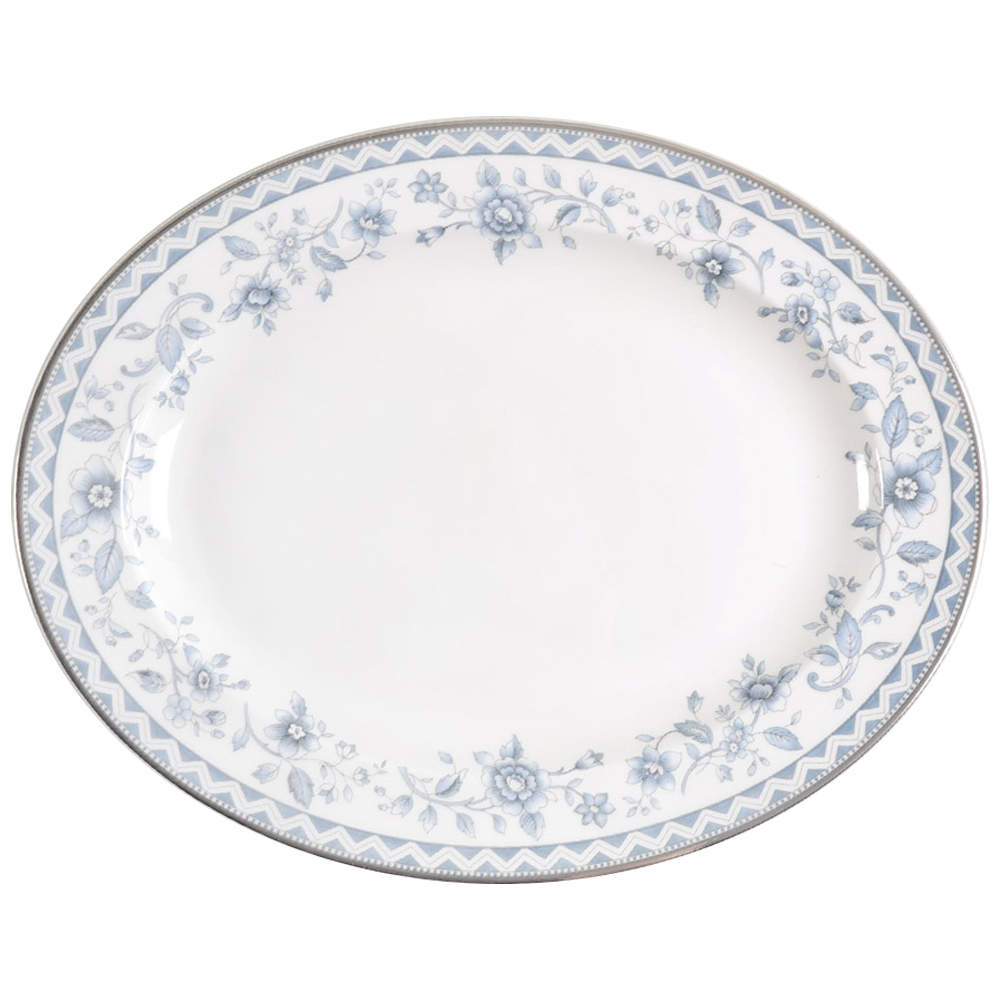 Josephine Platinum 13" Oval Serving Platter by Royal Doulton-1