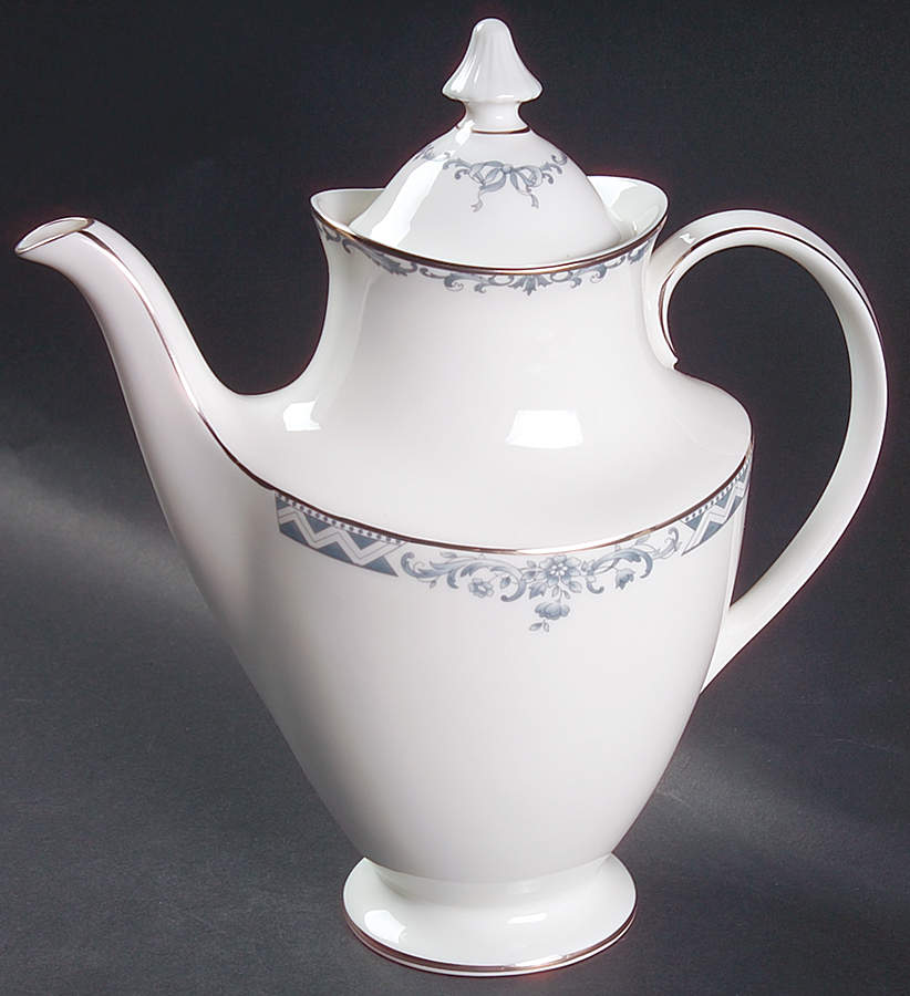 Josephine Platinum Coffee Pot & Lid by Royal Doulton-1