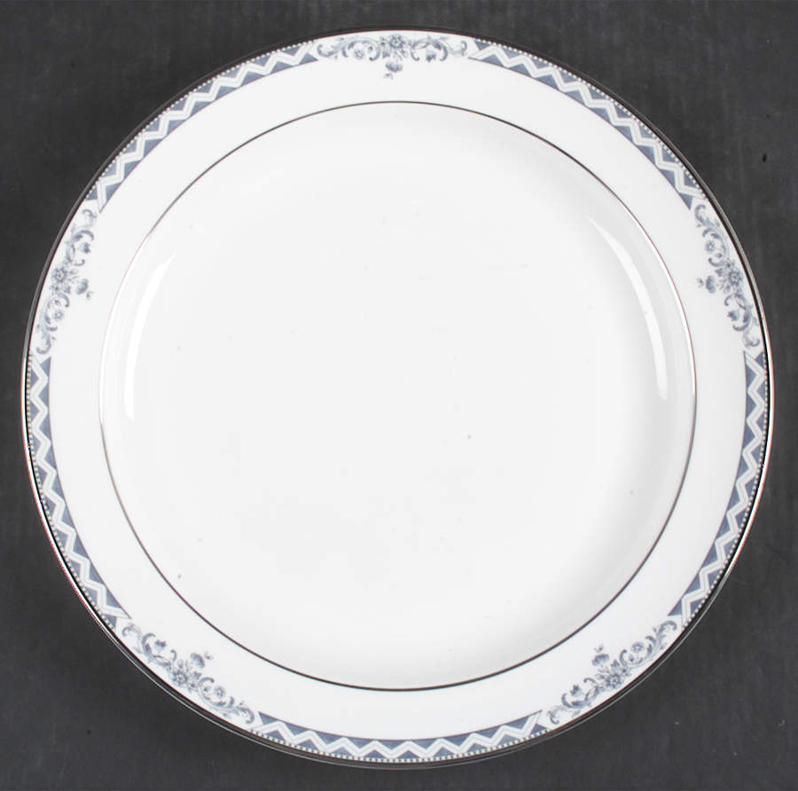 Josephine Platinum 13" Chop Plate (Round Platter) by Royal Doulton-1