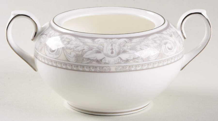 Naples Platinum Sugar Bowl No Lid by Royal Doulton-1
