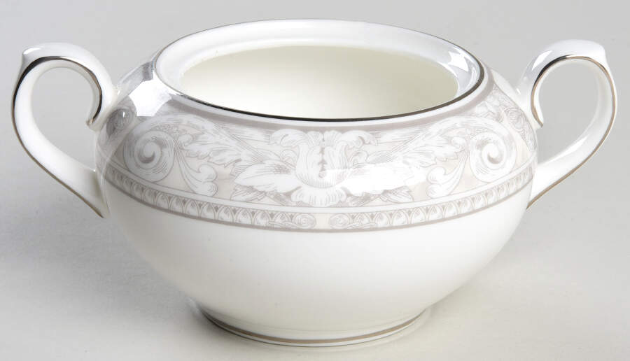 Naples Platinum Sugar Bowl No Lid by Royal Doulton-1
