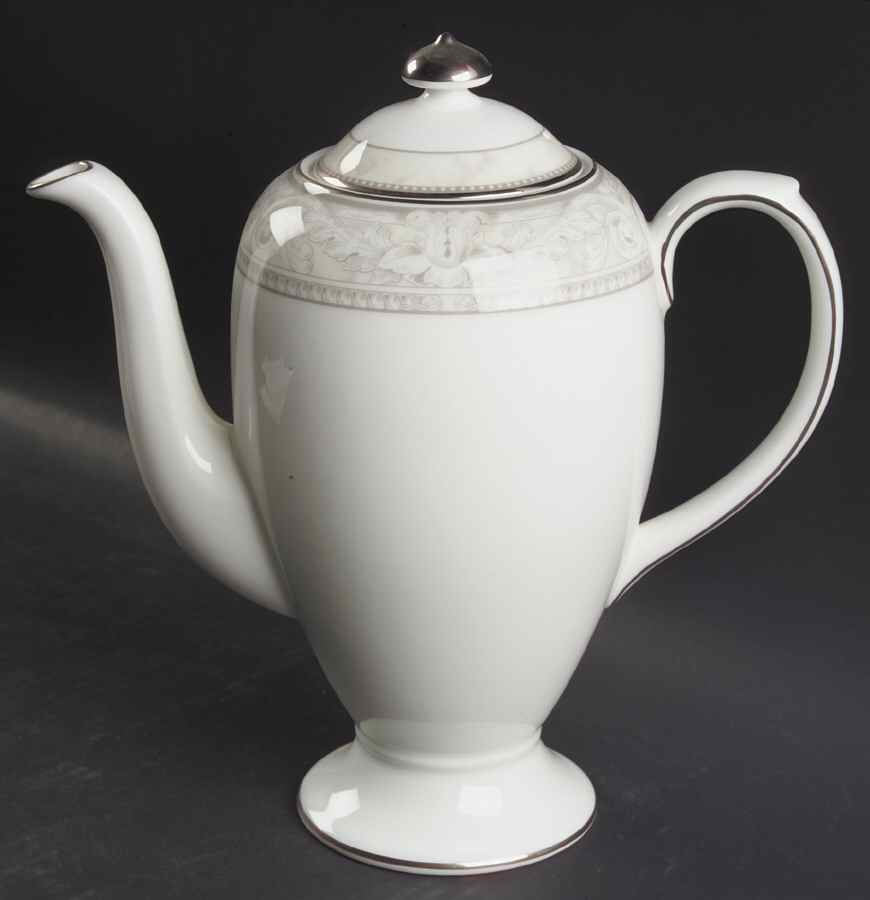 Naples Platinum Coffee Pot & Lid by Royal Doulton-1