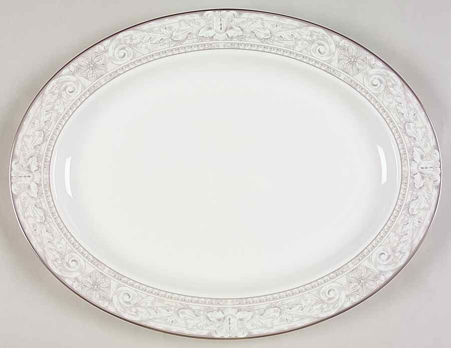 Naples Platinum 16" Oval Serving Platter by Royal Doulton-1