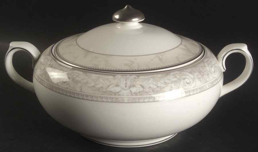 Naples Platinum Round Covered Vegetable by Royal Doulton-1