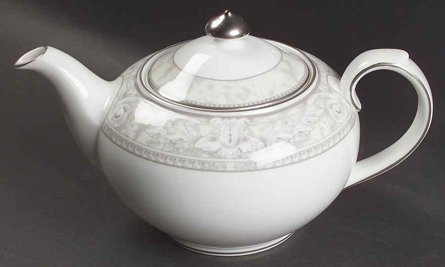 Naples Platinum Teapot & Lid by Royal Doulton-1