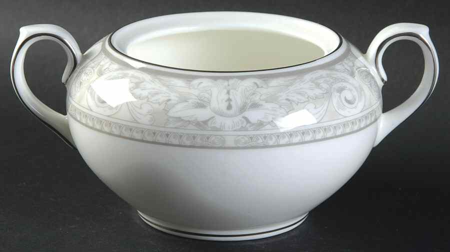 Naples Platinum Sugar Bowl No Lid by Royal Doulton-1
