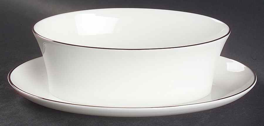 Fusion Platinum Gravy Boat & Underplate/Relish by Royal Doulton-1
