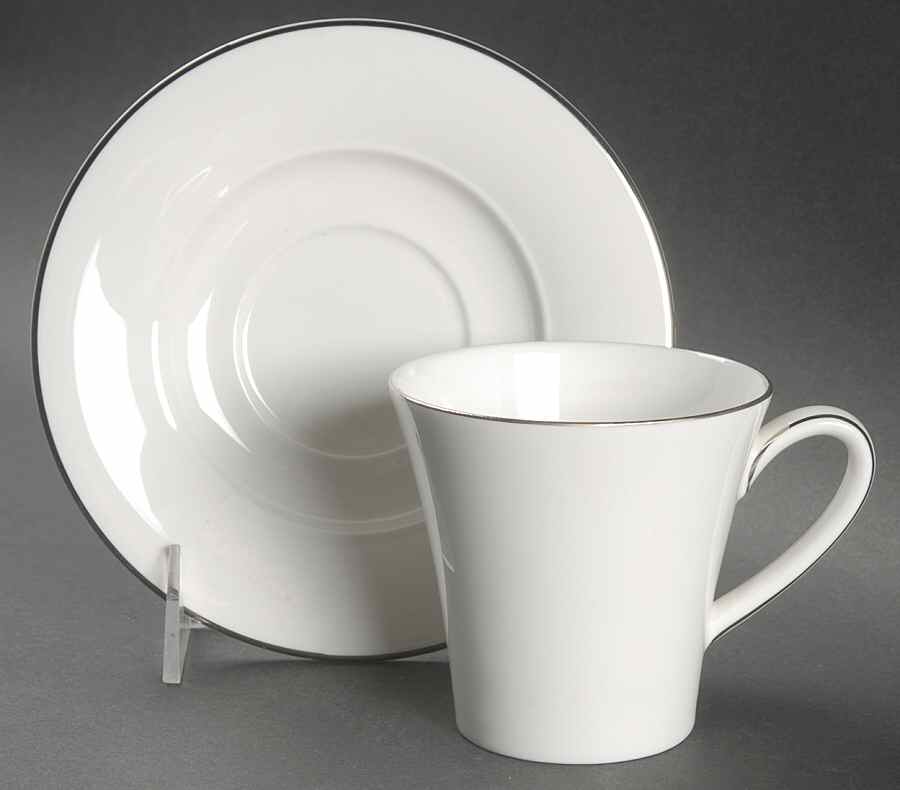 Fusion Platinum Flat Cup & Saucer Set by Royal Doulton-1