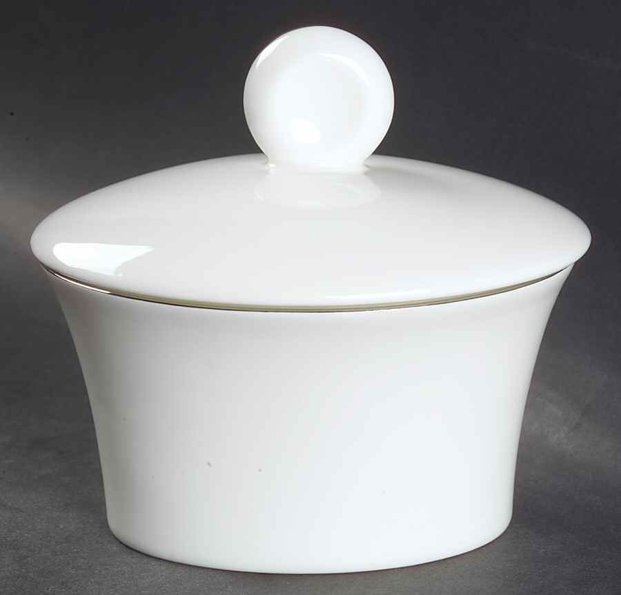 Fusion Platinum Sugar Bowl & Lid by Royal Doulton-1