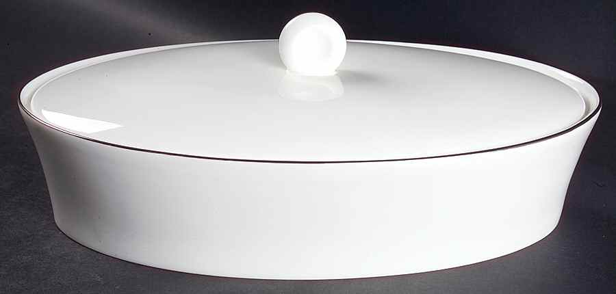 Fusion Platinum Oval Covered Vegetable by Royal Doulton-1